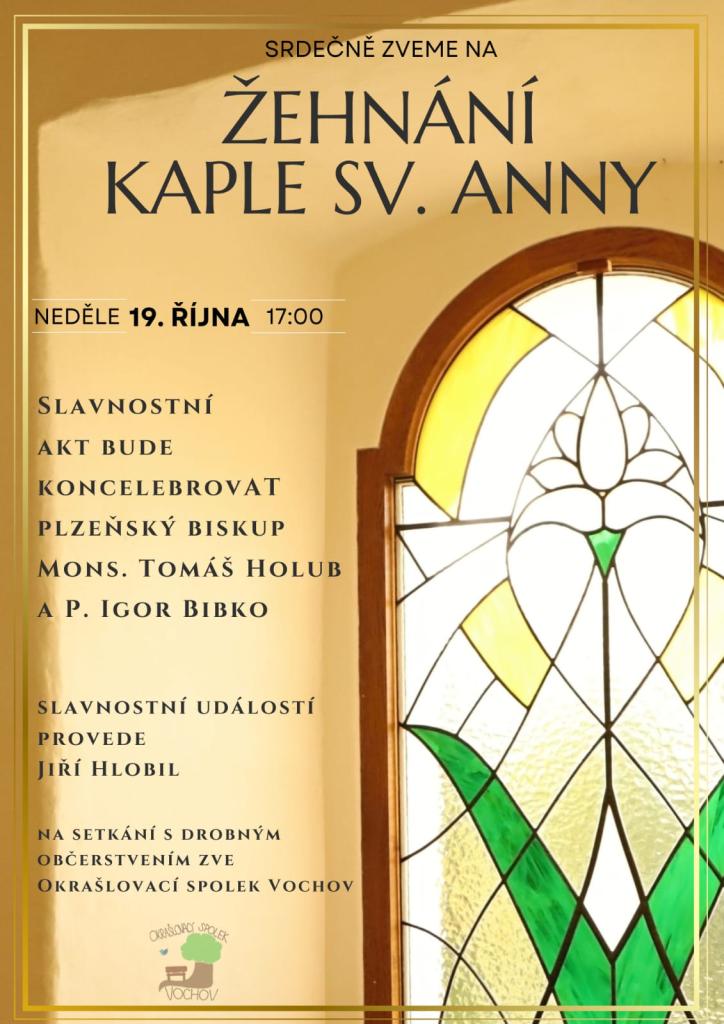 Žehnání kaple sv. Anny