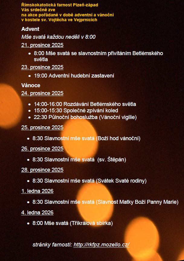 rozpis advent 2025