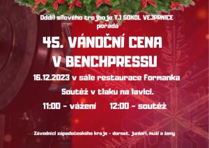 45. vánoční cena v benchpressu 