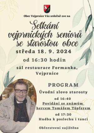 setkání vejprnických seniorů se starostou obce září 2024 
