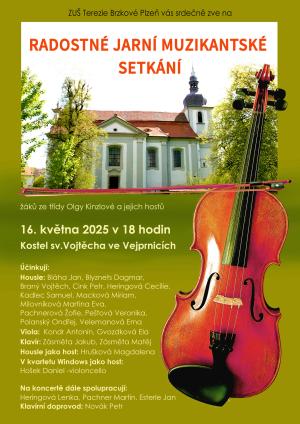Radostné jarní muzikantské setkání v kostele sv. Vojtěcha 16.5.2025 od 18 hodin 1